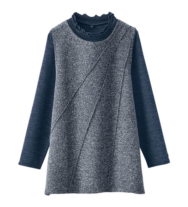 BELLUNA（ベルーナ）の「ブークレ素材タックデザインアンサンブル（アンサンブル）」｜詳細画像