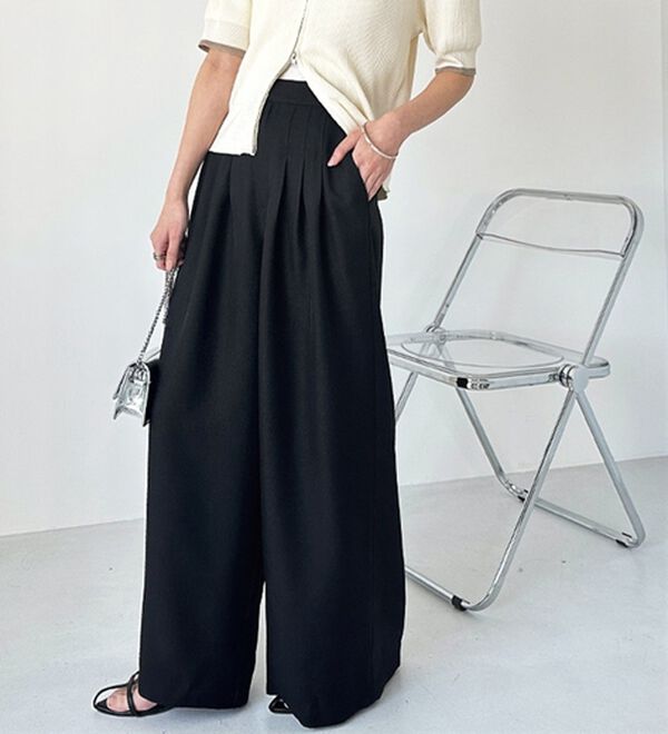 GeeRA（ジーラ）の「３タックワイドパンツ（フルレングスパンツ）」｜詳細画像