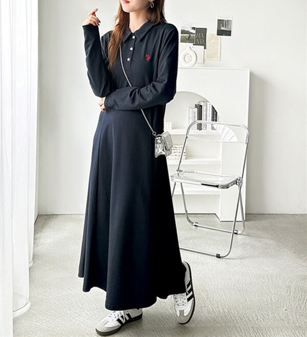 U.S. POLO ASSN.】ポロ衿カットソーワンピース - ベルーナ【公式】