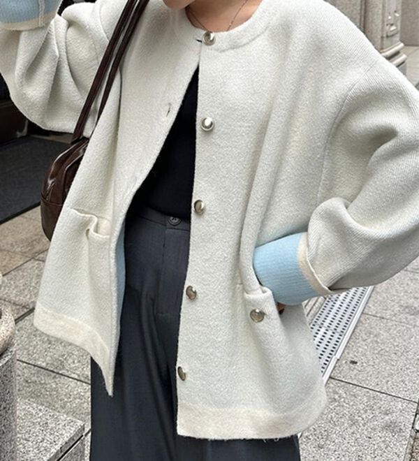 eimyistoire ゴールドボタンニットロングカーディガン❤他多数出品中❤ ロングシーズン使える！ゴールド調ボタンニットカーデ - ベルーナ【公式】