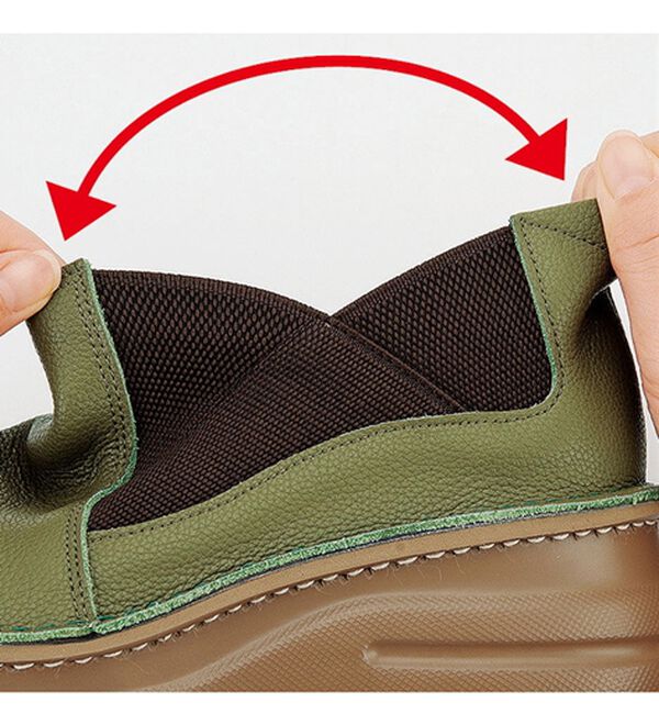 ルフラン（ルフラン）の「アビータ 脱ぎ履きらくちん！４Ｅ牛革軽量シューズ（スリッポン）」｜詳細画像