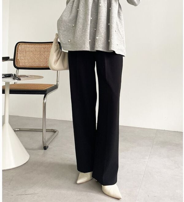 美脚魅せタックワイドスラックスパンツ - ベルーナ【公式】