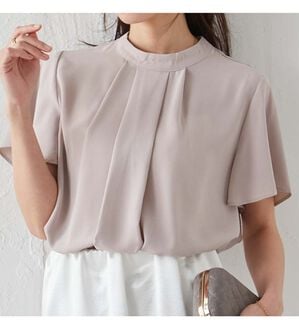 RANAN（ラナン）の「【新色追加】機能付タックデザインブラウス（ブラウス）」｜トープ