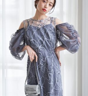 RANAN（ラナン）の「3way袖取り外し可能フェザーレースドレス（その他ワンピース）」｜詳細画像