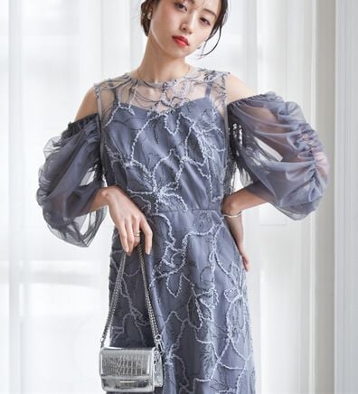 RANAN（ラナン）の「3way袖取り外し可能フェザーレースドレス（その他ワンピース）」