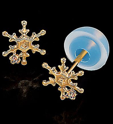 BELLUNA（ベルーナ）の「１８金・プラチナピアス　雪の結晶（イヤリング・ピアス）」