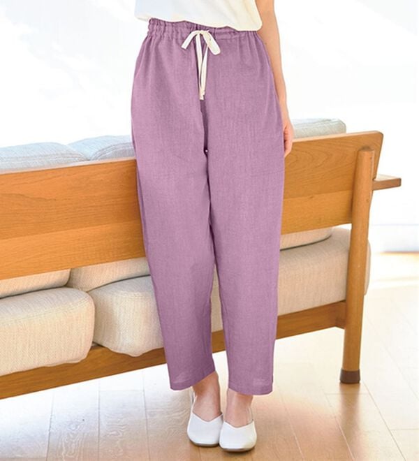 LAVIENNE（ラヴィエンヌ）の「綿１００％８分丈ルームパンツ（パジャマ・ルームウェア）」｜ピンク