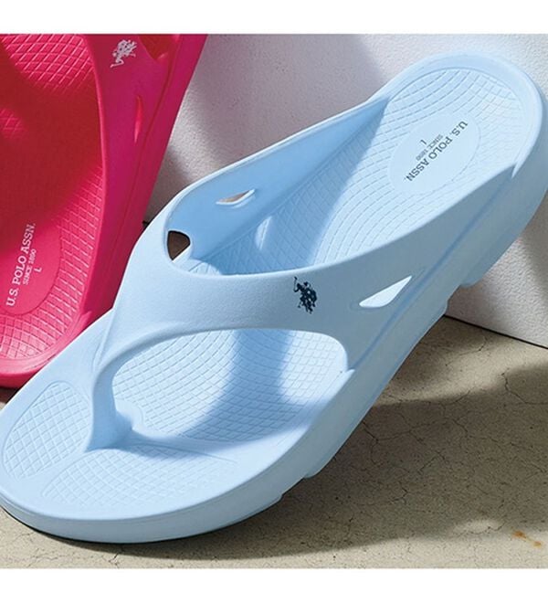 RANAN（ラナン）の「＜Ｕ．Ｓ．ＰＯＬＯ　ＡＳＳＮ．（ユーエス　ポロ　アッスン）＞リアクティベーションサンダル（サンダル・ミュール）」｜サックス