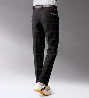 「【２本組】＜ダンロップ・リファインド＞チェック柄７ポケットパンツ（メンズフルレングスパンツ）」｜2本組