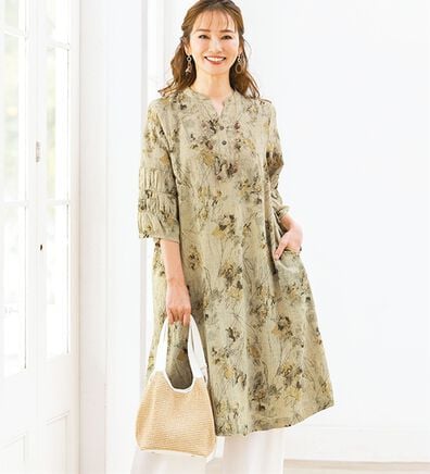 ルフラン（ルフラン）の「インド綿１００％チュニックワンピース（その他ワンピース）」