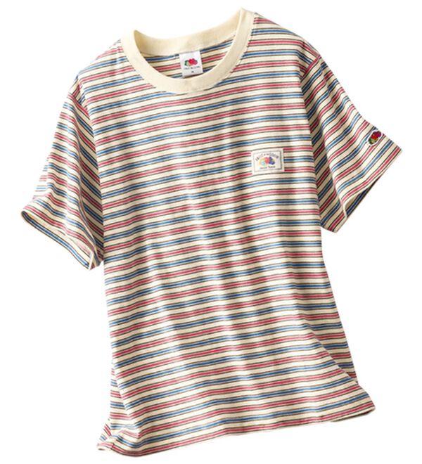 BELLUNA（ベルーナ）の「【ＦＲＵＩＴ　ＯＦ　ＴＨＥ　ＬＯＯＭ】カジュアルボーダーＴシャツ（カットソー）」｜詳細画像