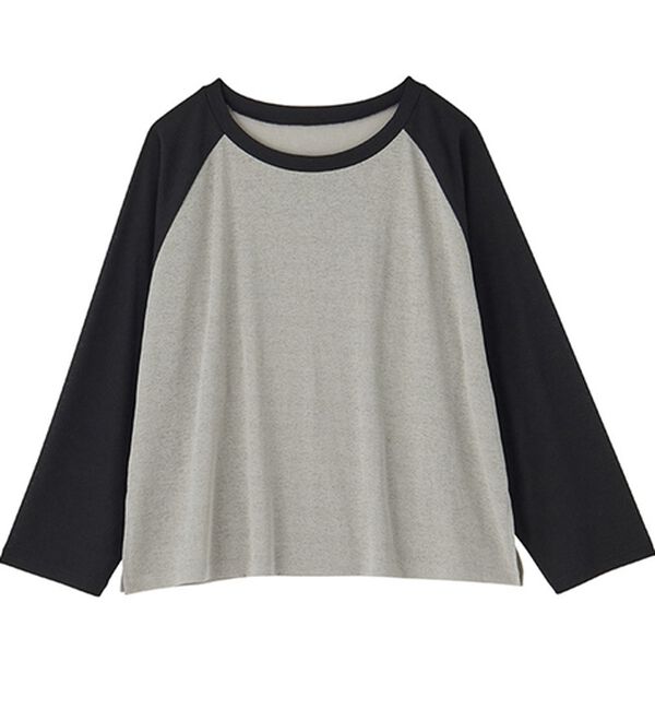 GeeRA（ジーラ）の「ラグラン切替配色スラブシアーカットソー（カットソー）」｜詳細画像