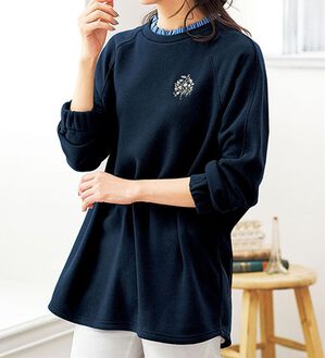 BELLUNA（ベルーナ）の「衿フリルデザイン裏起毛プルオーバー（カットソー）」｜詳細画像