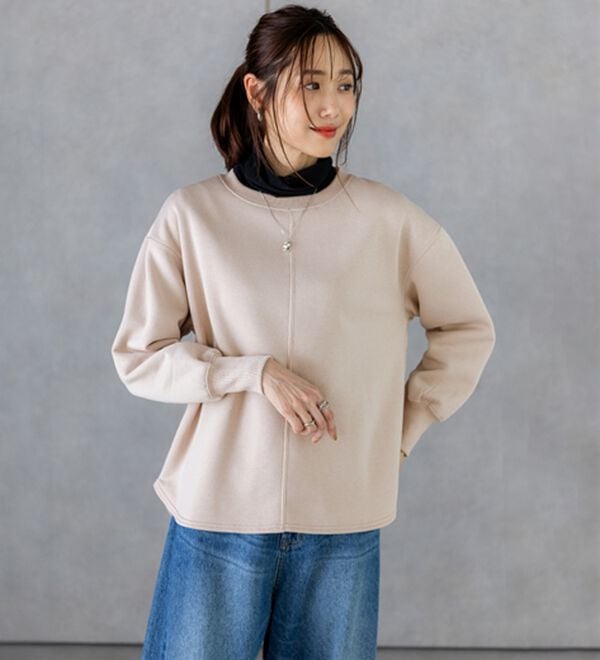 BELLUNA（ベルーナ）の「【毛玉になりにくい】あったかキレイ！大人のこだわりトレーナー（トレーナー・スウェット）」｜詳細画像