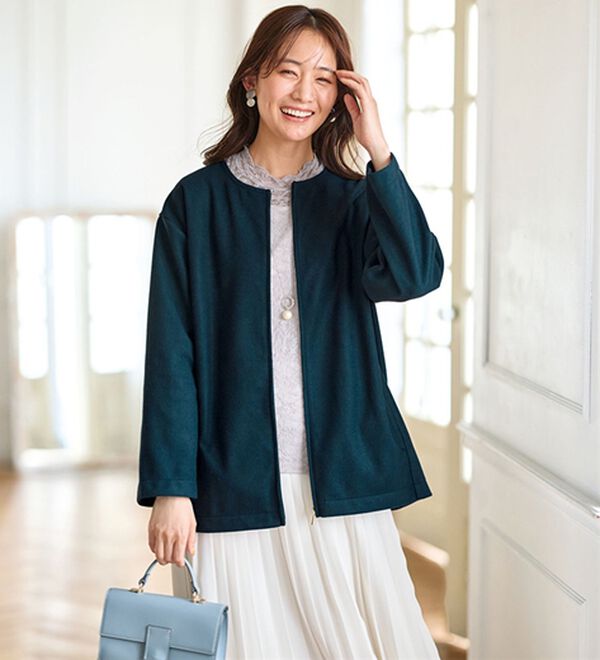 BELLUNA（ベルーナ）の「ウーリッシュ素材ゆったりジャケット（その他ジャケット）」｜詳細画像