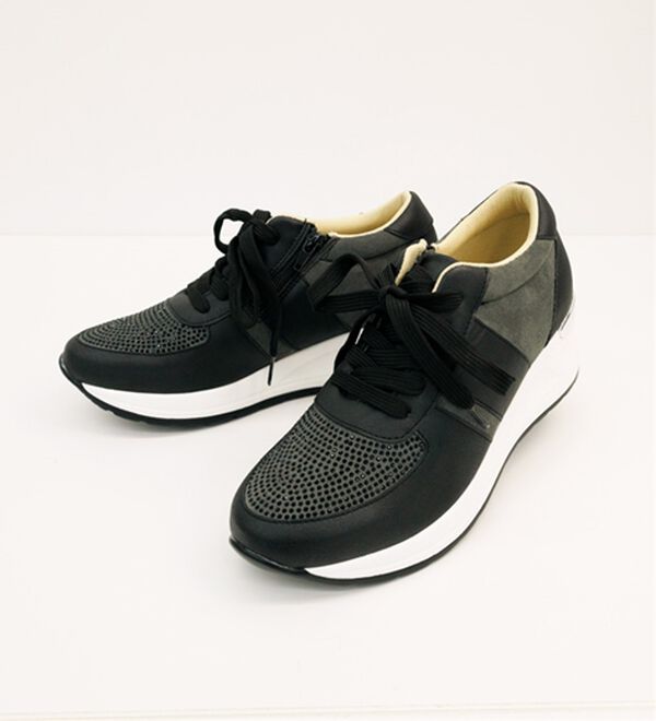 BELLUNA（ベルーナ）の「きらめきビジューの４Ｅ厚底スニーカー（スニーカー）」｜詳細画像