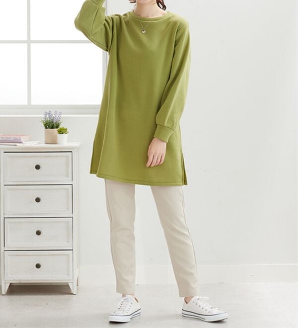 BELLUNA（ベルーナ）の「ふんわり素材軽ぽかチュニックワンピ―ス（チュニックワンピース）」｜詳細画像