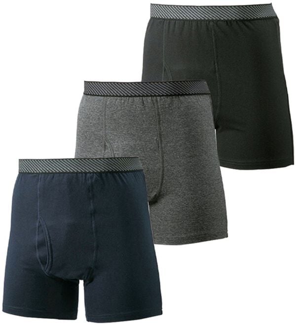 「【３枚組】お尻までしっかりガード男の安心（Ｒ）吸水パンツ（メンズ尿シミパンツ）」｜ボクサーパンツ3枚組