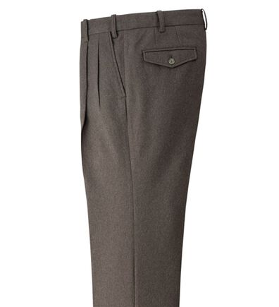 「裾上げ済裏起毛すっきりシルエットスラックス　ツータック（メンズスラックス）」