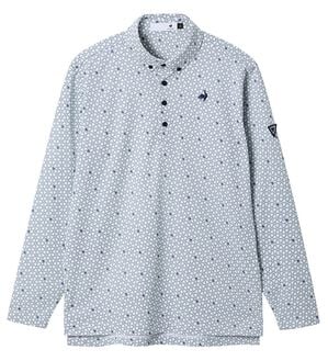 「ＬＣＳ）トライアングルプリント長袖シャツ（メンズポロシャツ）」｜ホワイト