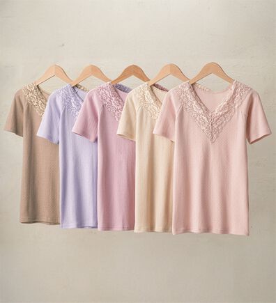 「【５色組】汗取りラグランインナー（肌着・インナーウェア）」