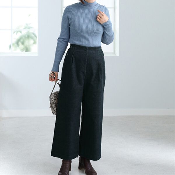 BELLUNA（ベルーナ）の「コーデュロイ素材ワイドパンツ（ワイドパンツ・ガウチョ）」｜詳細画像