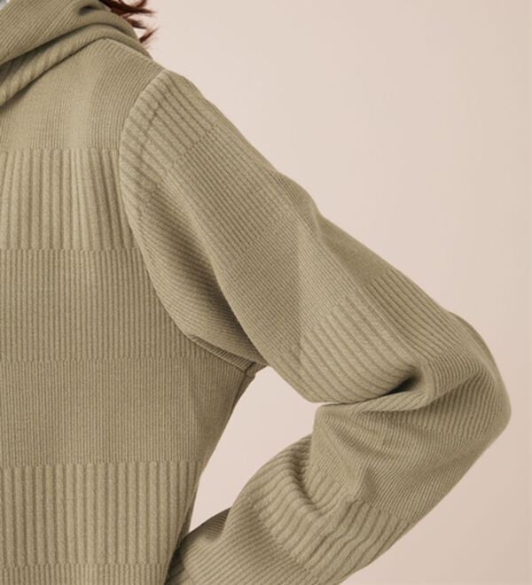 BELLUNA（ベルーナ）の「ボーダージャカード素材フードカーディガン（その他ジャケット）」｜詳細画像