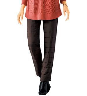 BELLUNA（ベルーナ）の「中わたで暖か！キルト切替＜ホカロン＞パンツ（フルレングスパンツ）」｜ブラウン