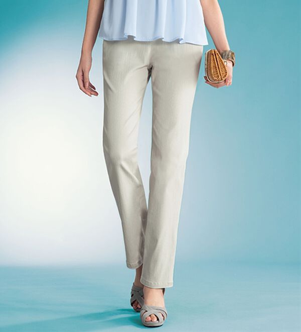 ルフラン（ルフラン）の「【３本組】毎日らくちん夏素材パンツ（フルレングスパンツ）」｜詳細画像
