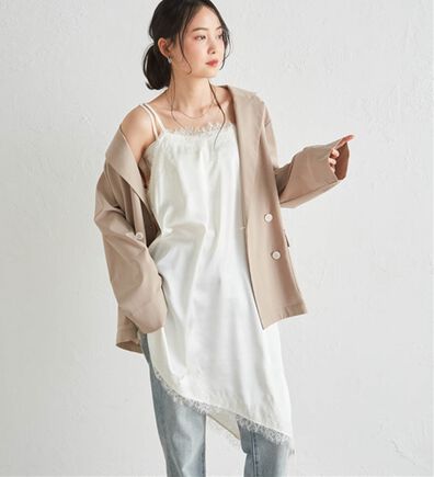 RANAN（ラナン）の「アシメレースサテンチュニック（チュニック）」