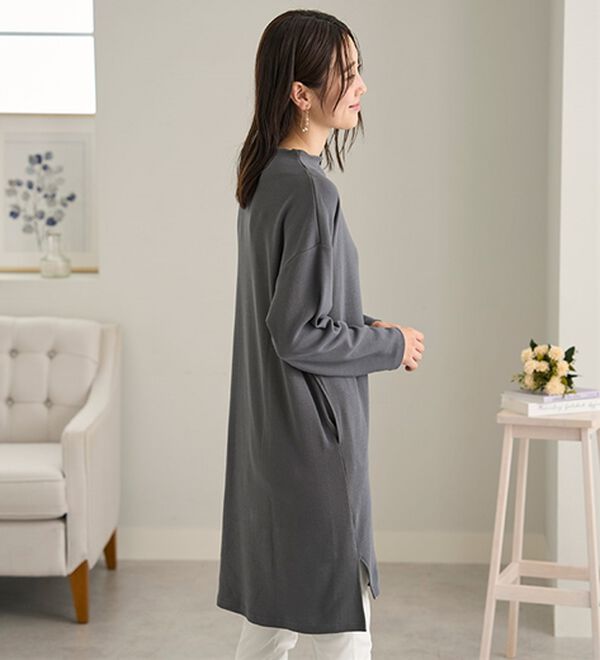 BELLUNA（ベルーナ）の「《ＨｕｇＲｅａｍコットン》ボトルネックチュニック（チュニック）」｜詳細画像