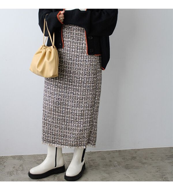 GeeRA（ジーラ）の「ファンシーツイードタイトスカート（ロングスカート）」｜詳細画像