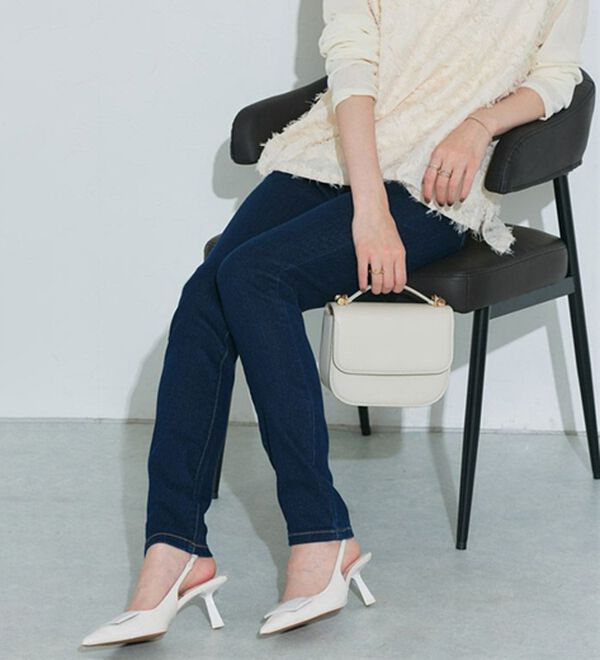 Pierrot（ピエロ）の「【ＸＳ～４Ｌ】ストレッチスキニーデニムパンツ（フルレングスパンツ）」｜詳細画像