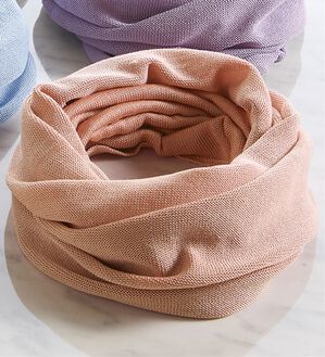 BELLUNA（ベルーナ）の「接触冷感シルク混スヌード（ストール・スカーフ・マフラー）」｜ピンク