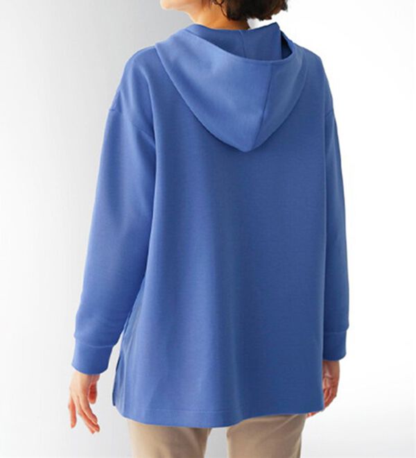 BELLUNA（ベルーナ）の「フードデザインとろみ素材ジップアップパーカー（パーカー）」｜詳細画像