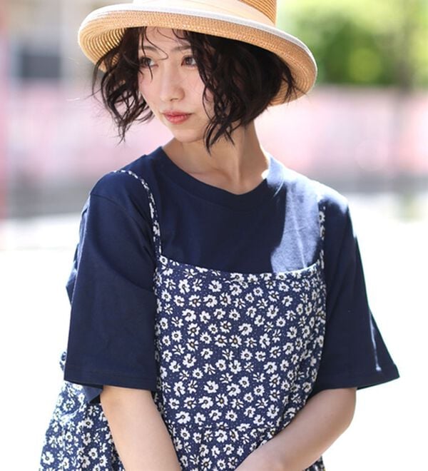 A HAPPY MARILYN（アハッピーマリリン）の「【Ｌ～８Ｌ】ＵＳＡコットン１００％ベーシックＴシャツ（Tシャツ）」｜詳細画像