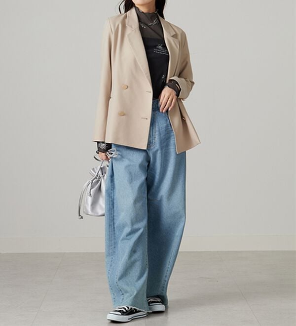 BELLUNA（ベルーナ）の「シアー素材ハイネックインナープルオーバー（カットソー）」｜詳細画像