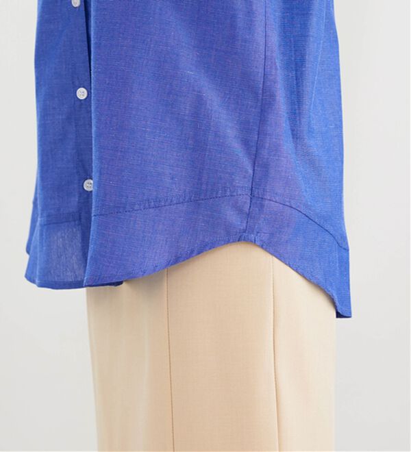 BELLUNA（ベルーナ）の「サラリ快適！ギャザー使いシャツチュニック（チュニック）」｜詳細画像