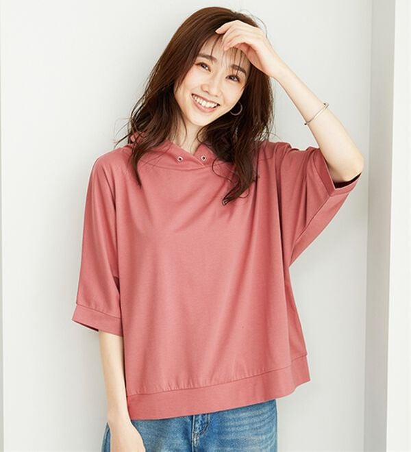 BELLUNA（ベルーナ）の「フード風衿デザインプルオーバー（カットソー）」｜詳細画像