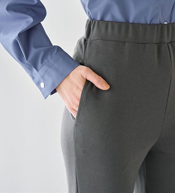 BELLUNA（ベルーナ）の「シュッと体型カバー！ジャストフィットフレアーパンツ（フルレングスパンツ）」｜詳細画像