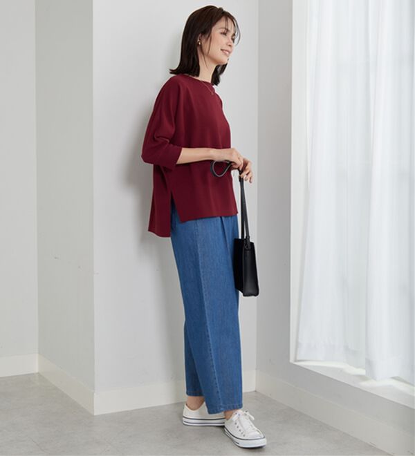 BELLUNA（ベルーナ）の「リブ切替ドルマンデザインプルオーバー（カットソー）」｜詳細画像