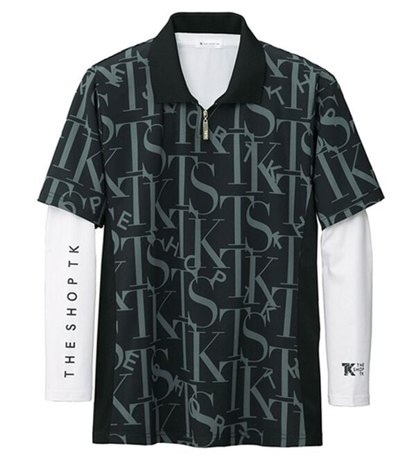 「＜ザ　ショップ　ティーケー＞ウインドテック　コンプレッション付ポロ（メンズポロシャツ）」｜ブラック