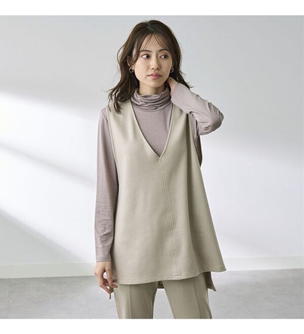 BELLUNA（ベルーナ）の「なめらかテンセル（ＴＭ）繊維ストレッチプルオーバー（カットソー）」｜詳細画像