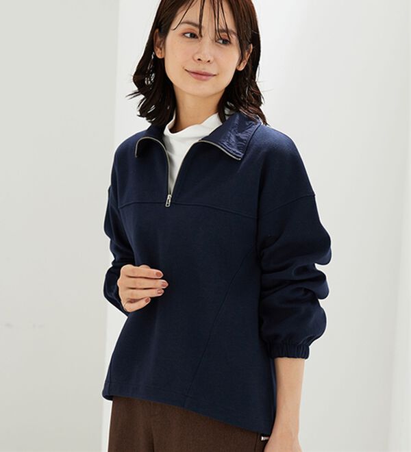 BELLUNA（ベルーナ）の「吸湿発熱ハイネックプルオーバー（カットソー）」｜詳細画像