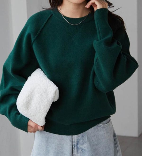 パチパチしにくい！大人のきれいめトレーナーニット - ベルーナ【公式】