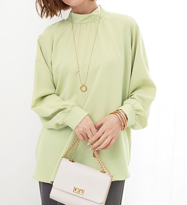 BELLUNA（ベルーナ）の「スタンド衿デザイン上品ブラウス（ブラウス）」｜詳細画像