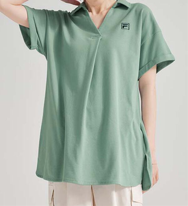 RANAN（ラナン）の「＜ＦＩＬＡ＞吸汗速乾・ＵＶ対策　鹿の子チュニックポロシャツ（チュニック）」｜詳細画像