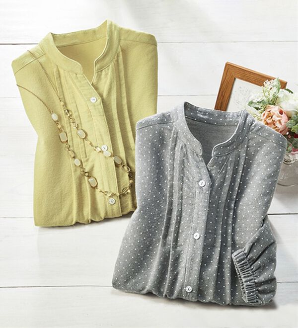 ルフラン（ルフラン）の「【２色組】シークレットファスナーブラウス（ブラウス）」｜2色組