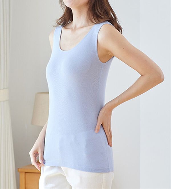 LAVIENNE（ラヴィエンヌ）の「【ＭＶＳ】綿１００％タンクトップ（肌着・インナーウェア）」｜詳細画像