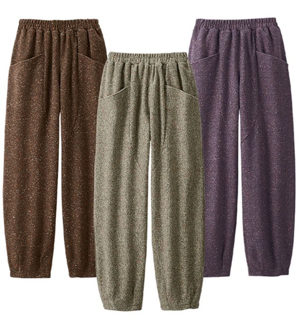 ルフラン（ルフラン）の「【３本組】軽やかカラーネップパンツ（その他パンツ）」｜3本組